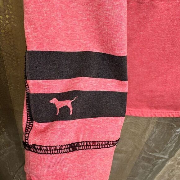 PINK Victorias Secret Hot Pink Heather Active Pullover Sweater Large - Picture 6 of 7